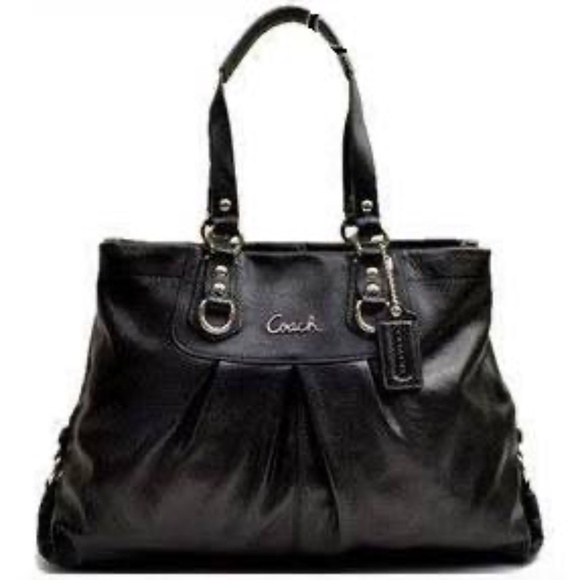 Coach Handbags - COACH Leather Ashley Satchel with Purple Interior CONVERTIBLE STRAP - F1…